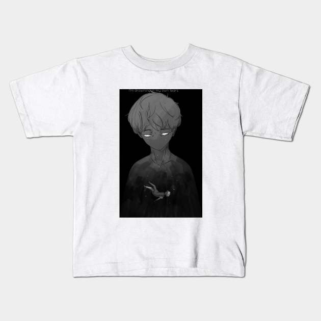 im drowning in my own tears Kids T-Shirt by aesthetic shop